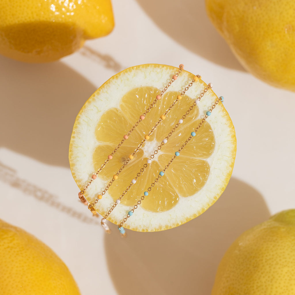 Dainty Enamel Chain Necklace