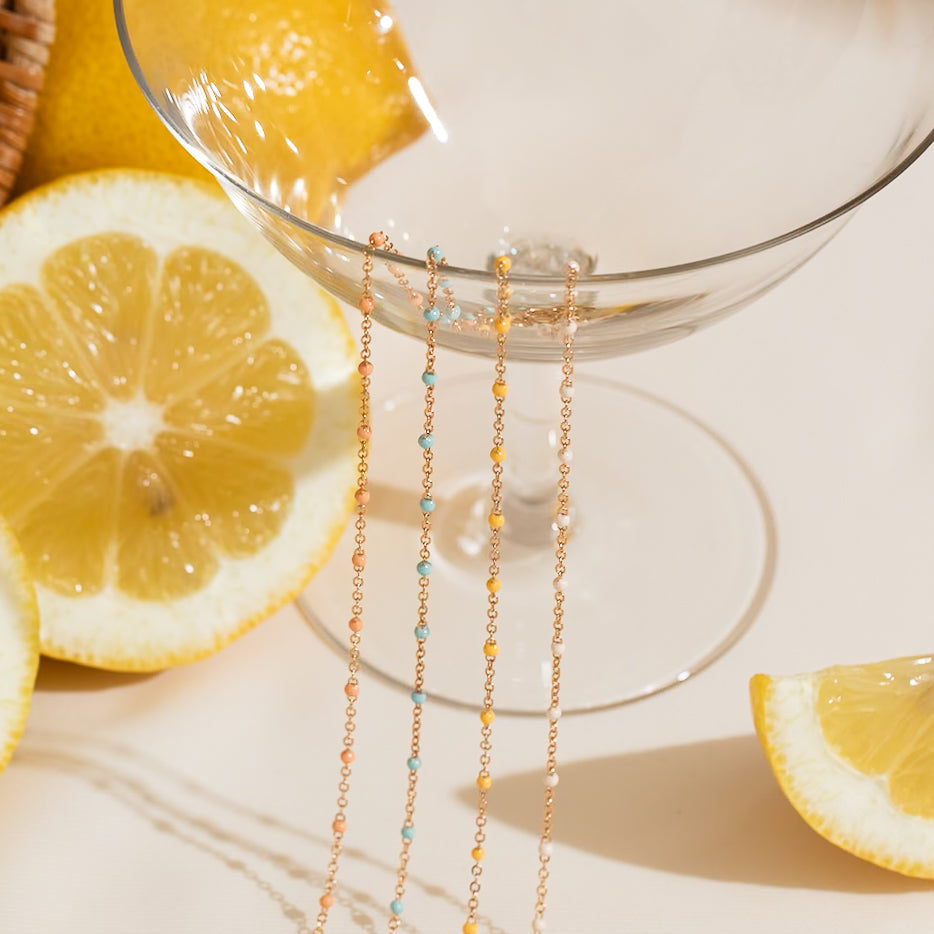 Dainty Enamel Chain Necklace