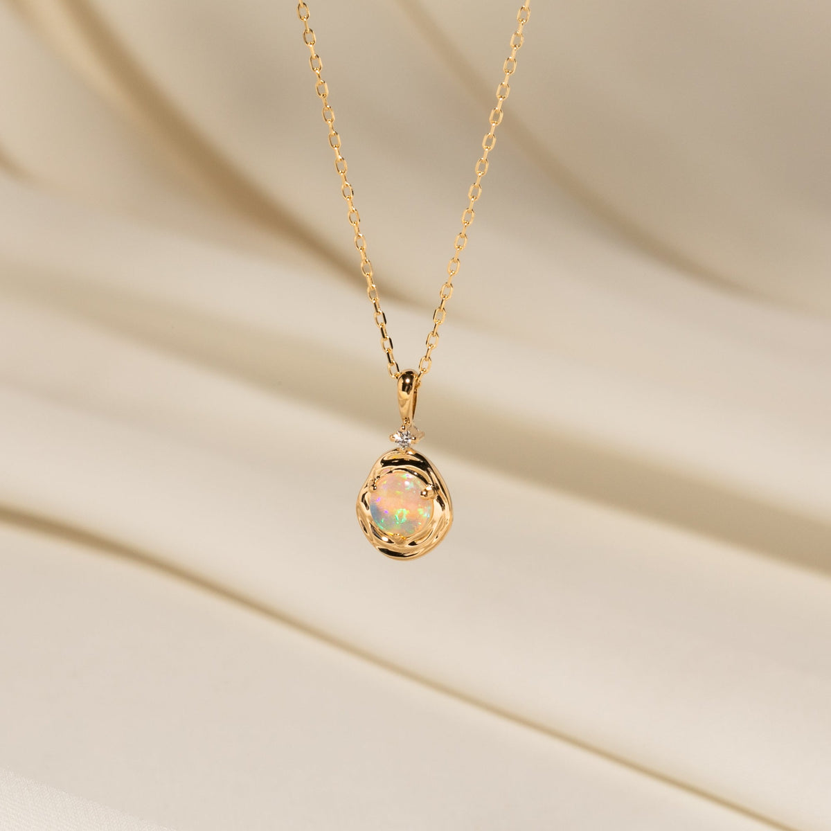 Opal Pebble Necklace - Reversible