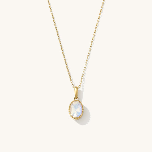 Oval Moonstone Necklace