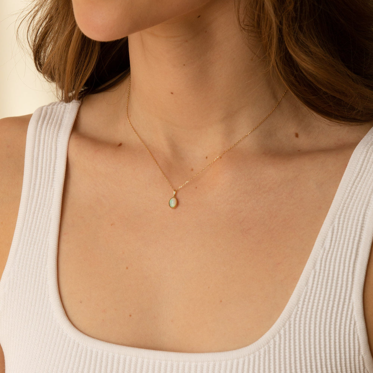 Oval Opal Charm