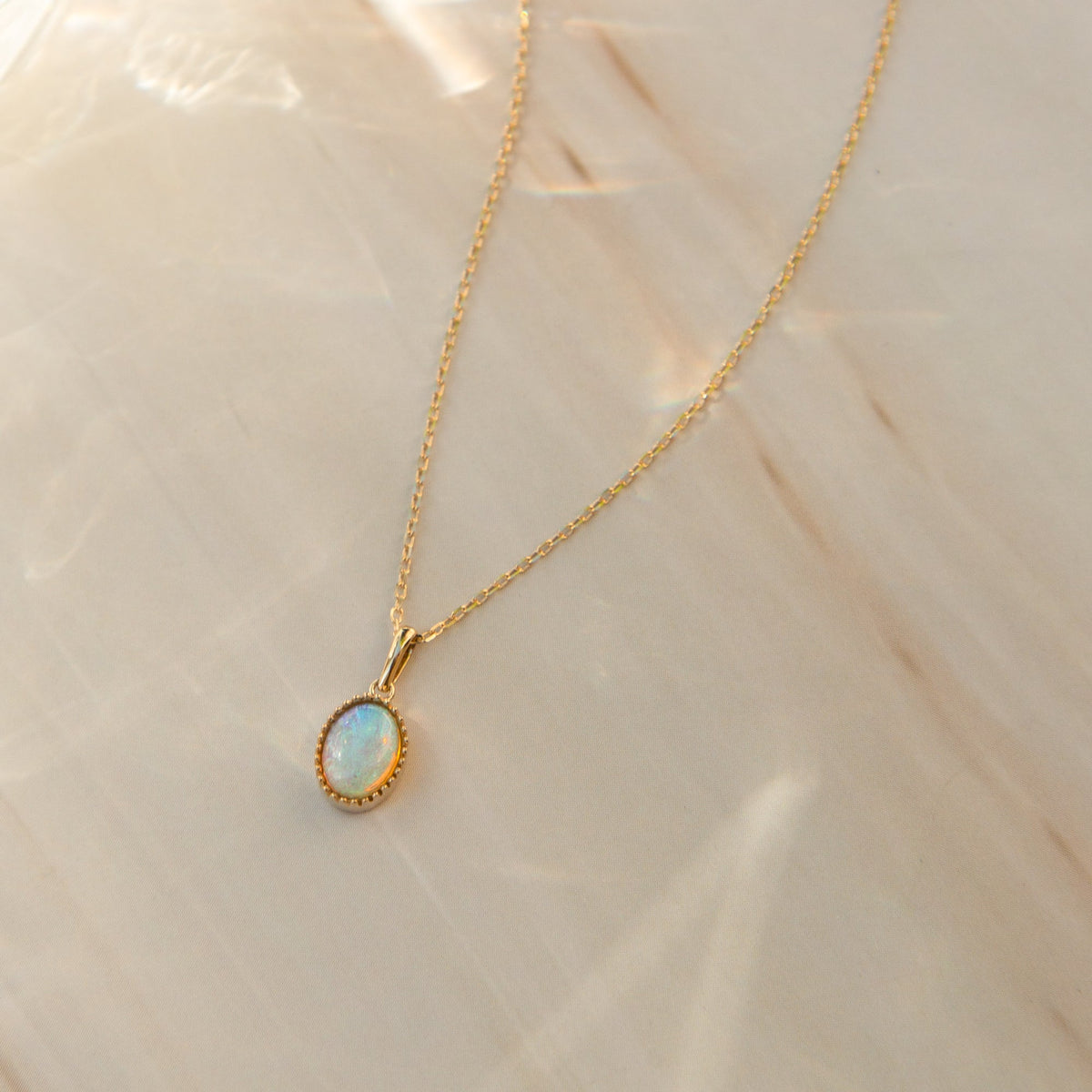 Oval Opal Necklace