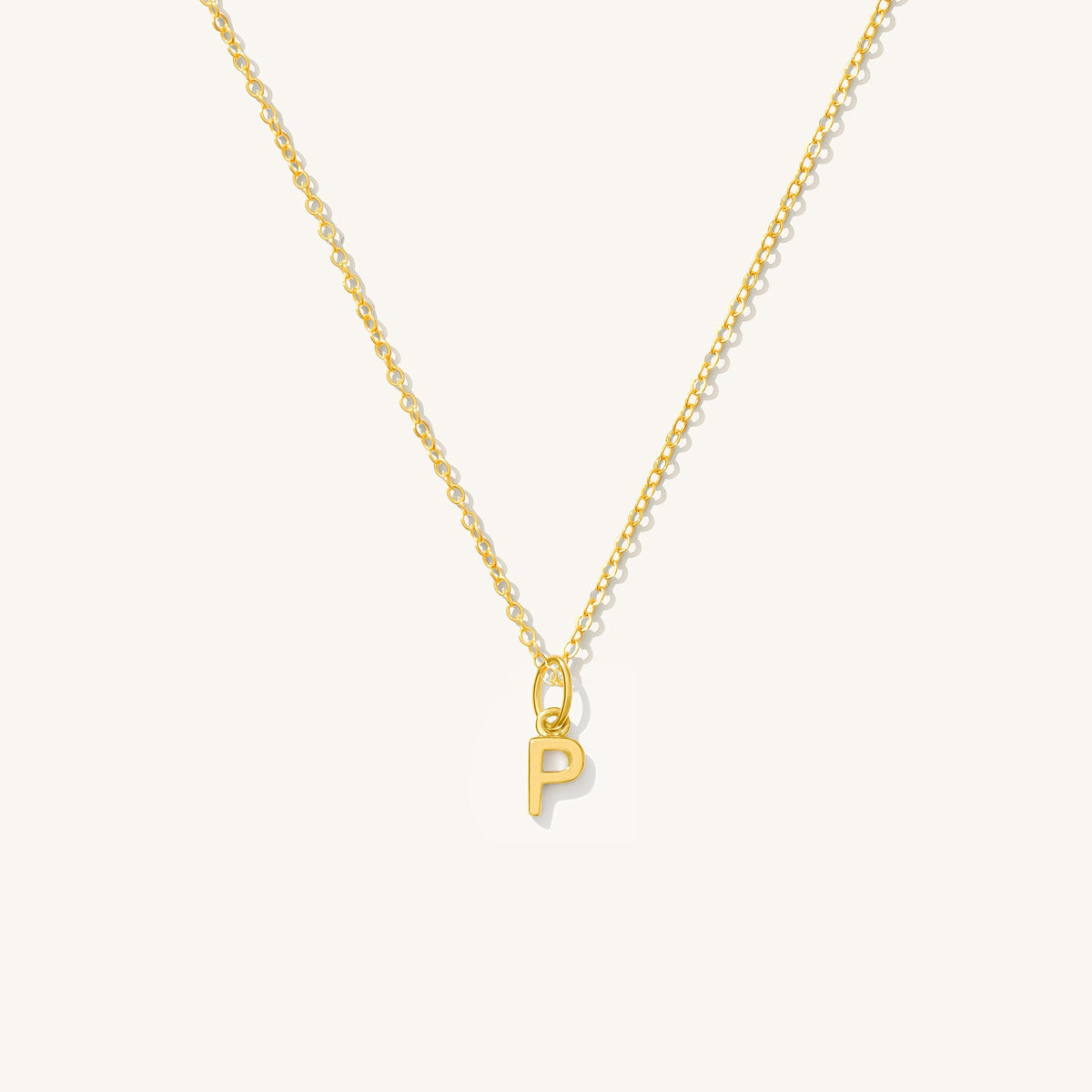 Tiny Hanging Initial Necklace