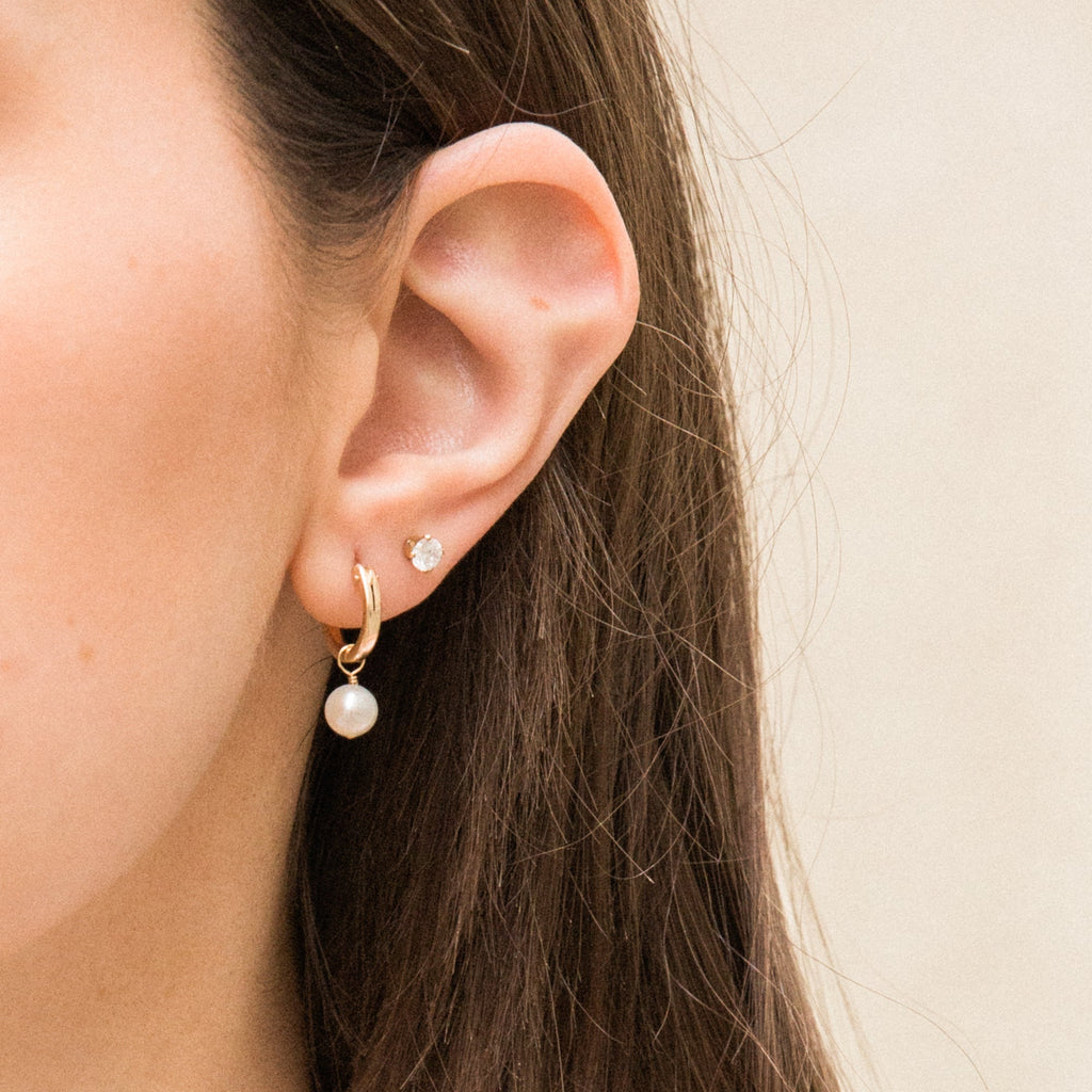 Pearl Hoop Earrings
