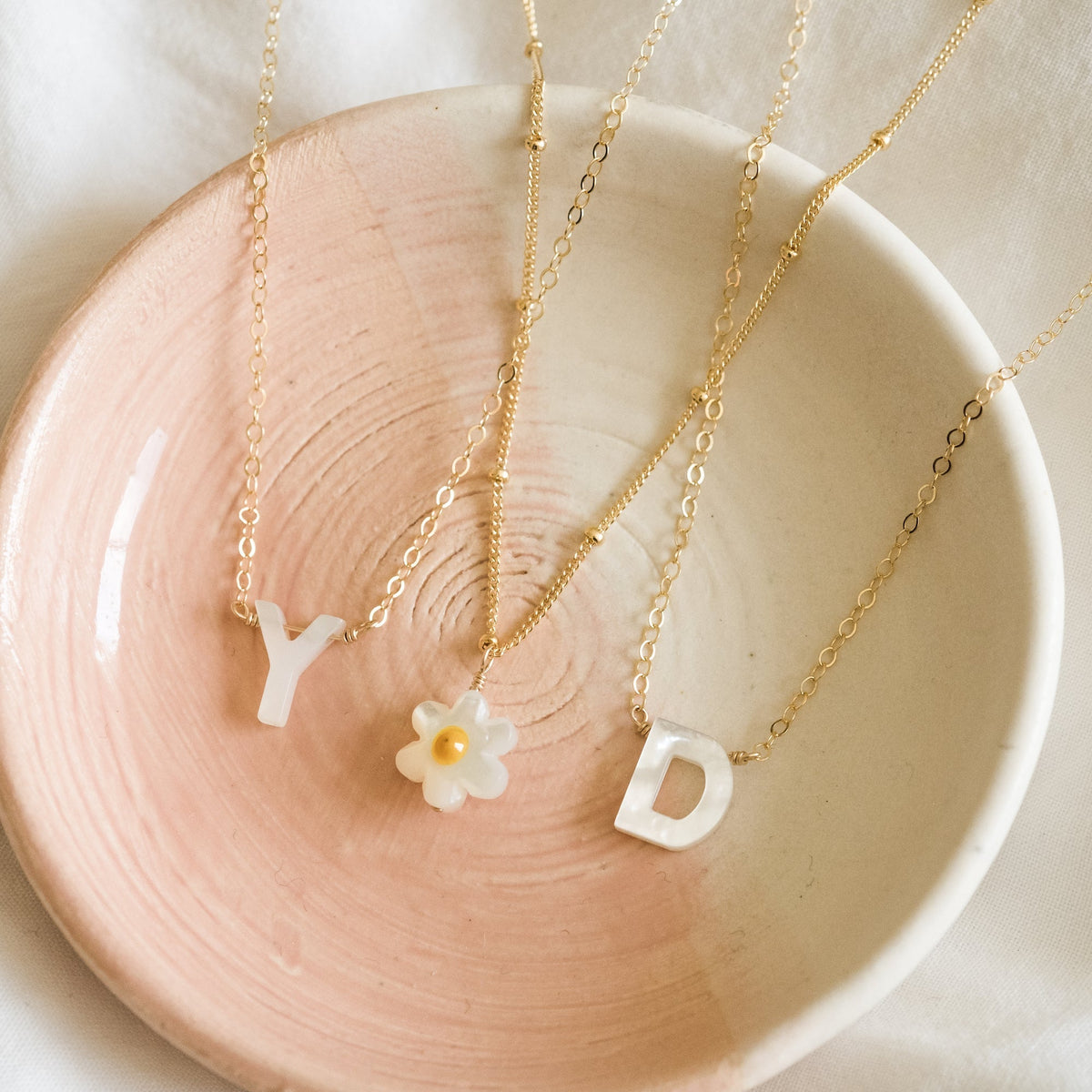Pearl Initial Necklace