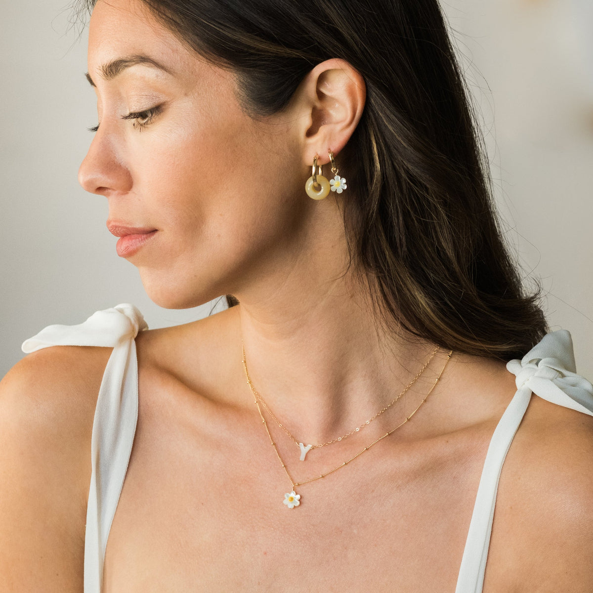 Pearl Initial Necklace