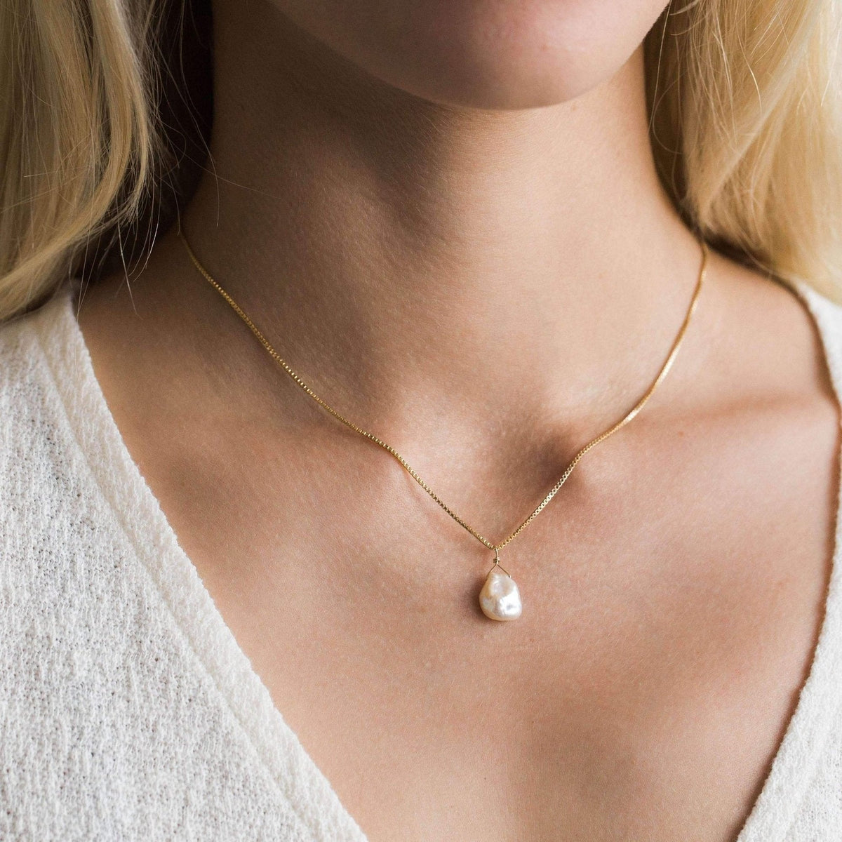 Pink Keshi Pearl Necklace