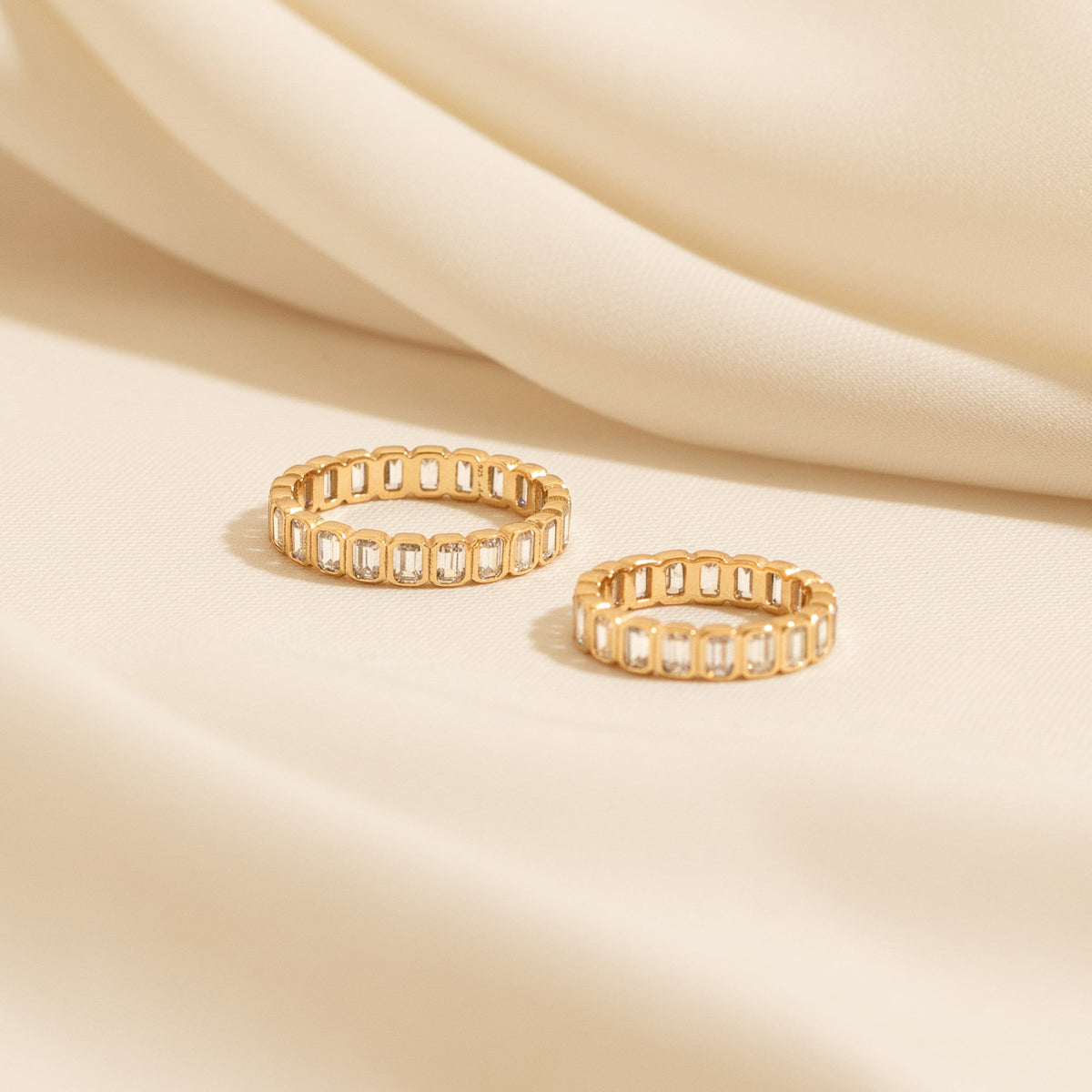 Emerald Cut Eternity Band Ring