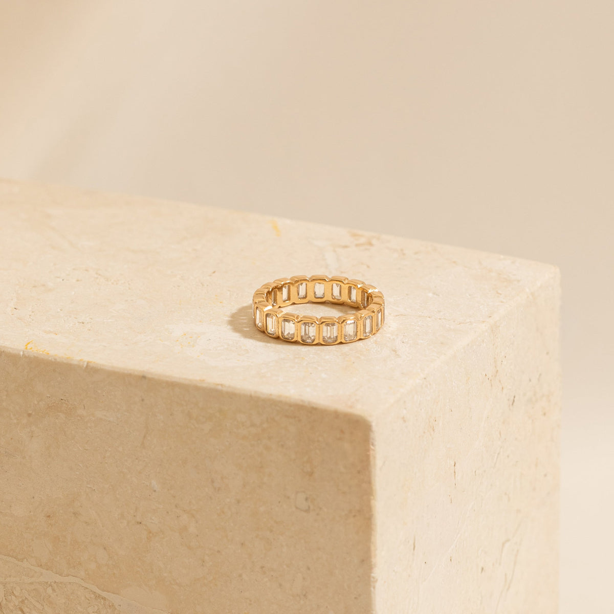 Emerald Cut Eternity Band Ring