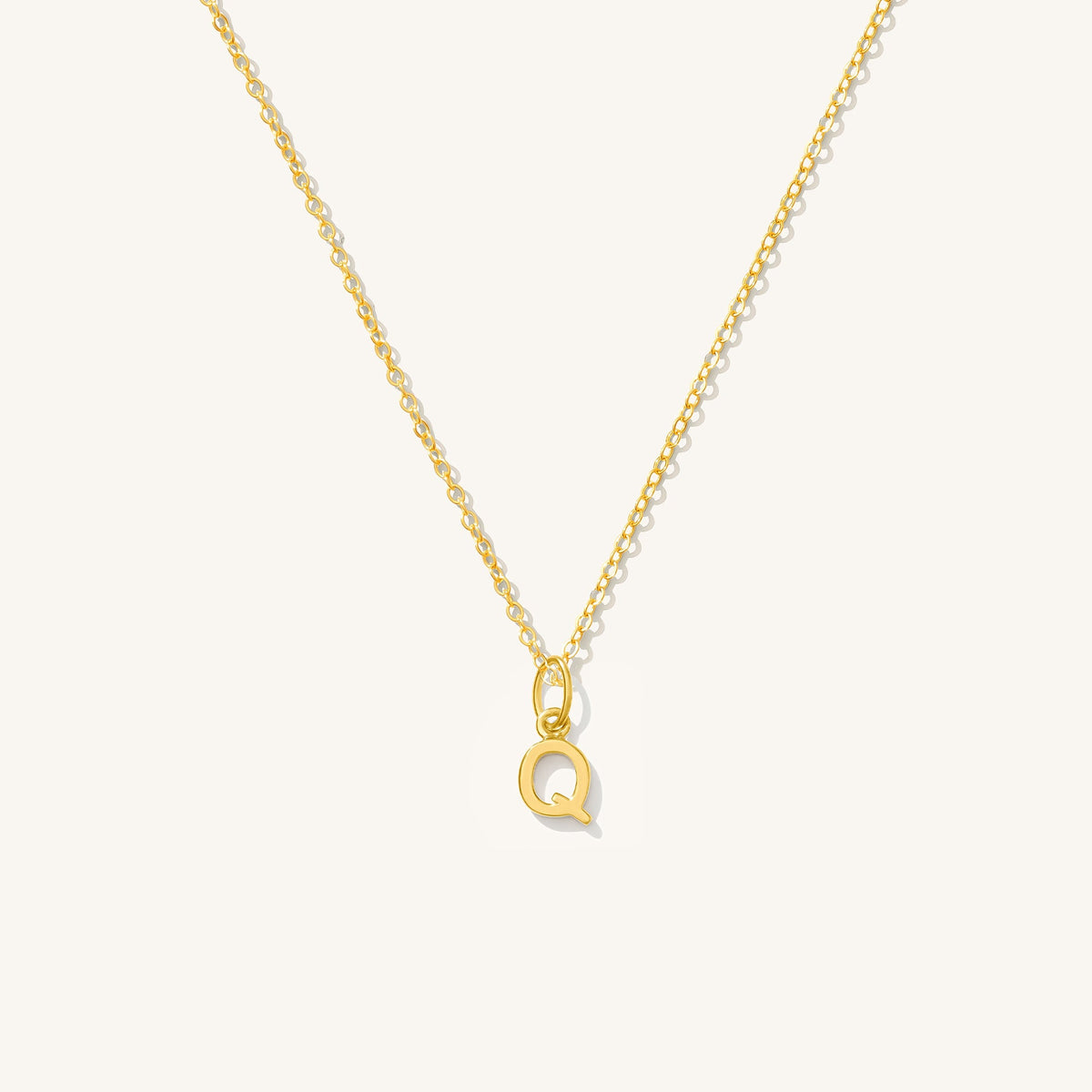 Tiny Hanging Initial Necklace