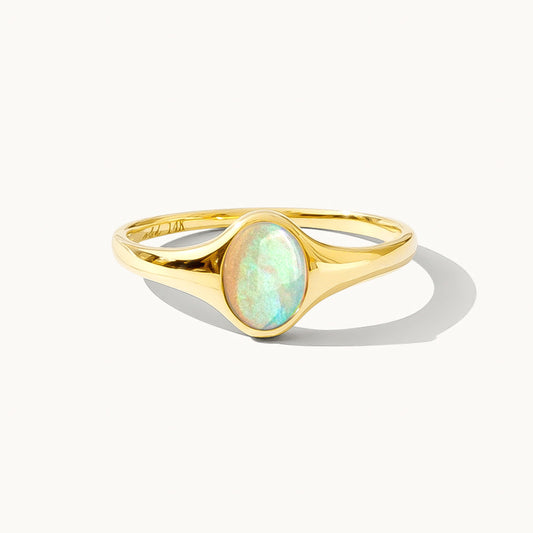 Opal Signet Ring