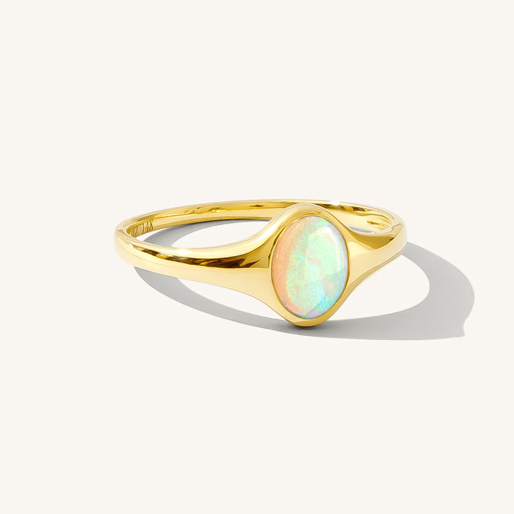 Opal Signet Ring
