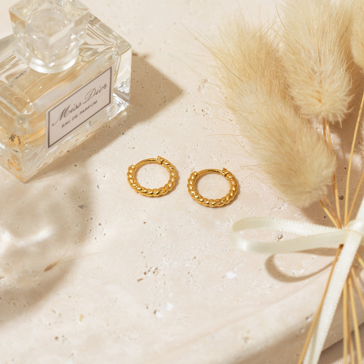 Rope Huggie Hoop Earrings