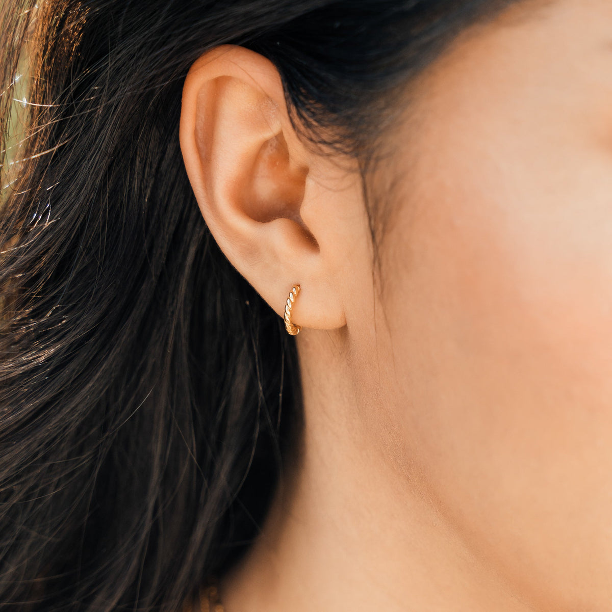 Rope Huggie Hoop Earrings