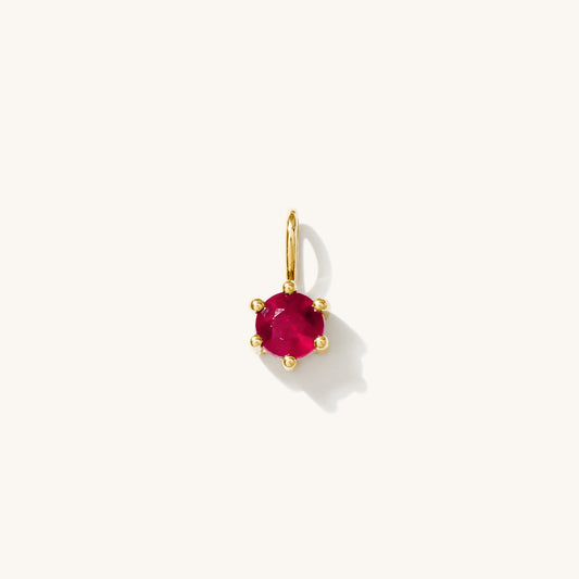 Ruby Charm (July Birthstone) - 14k Solid Gold