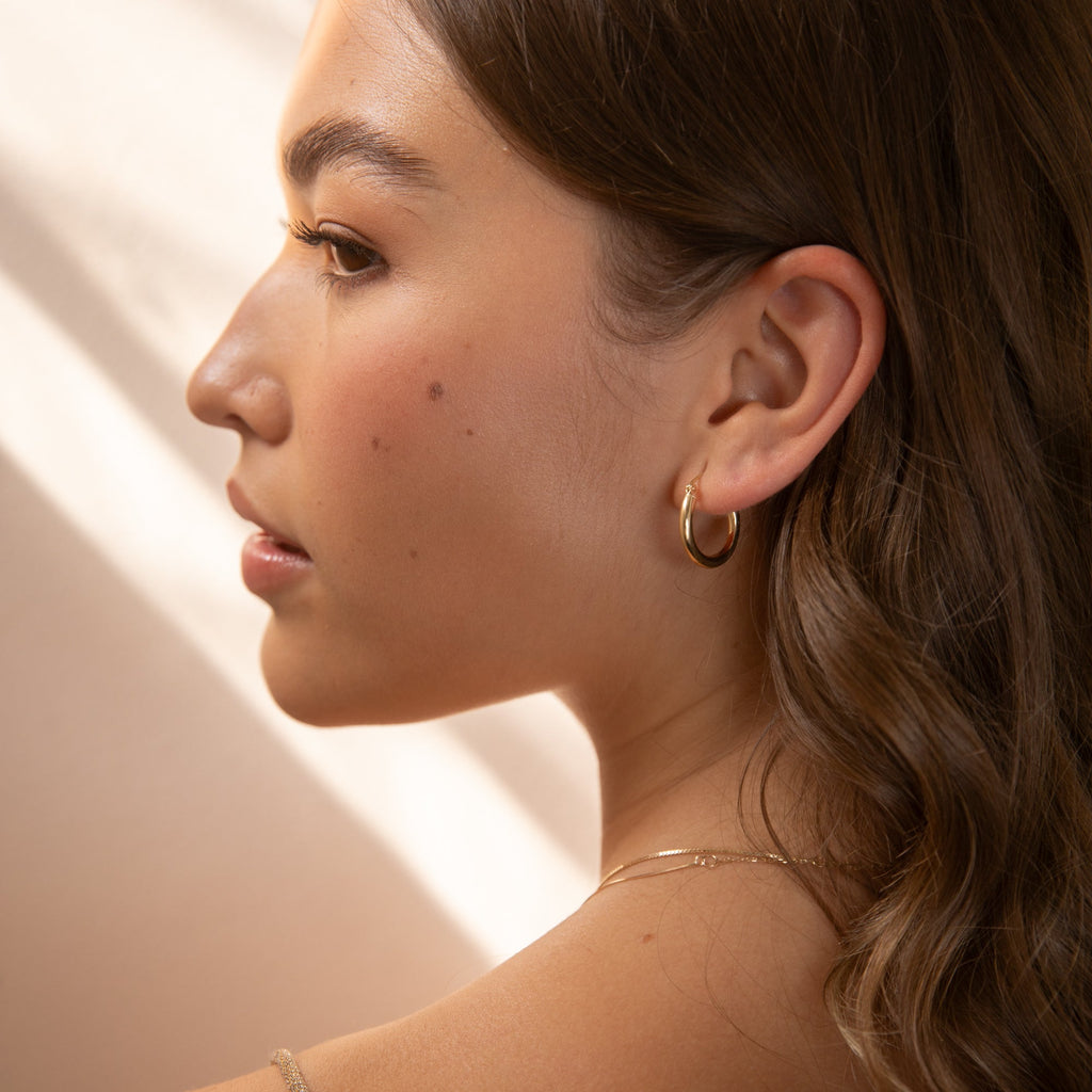 Medium Chunky Everyday Hoop Earrings