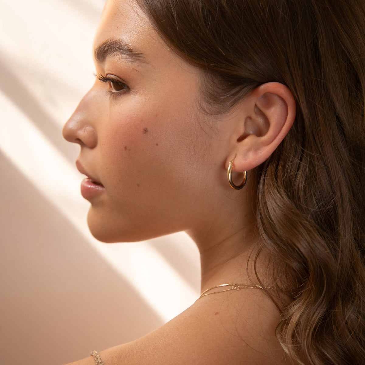 Medium Chunky Everyday Hoop Earrings