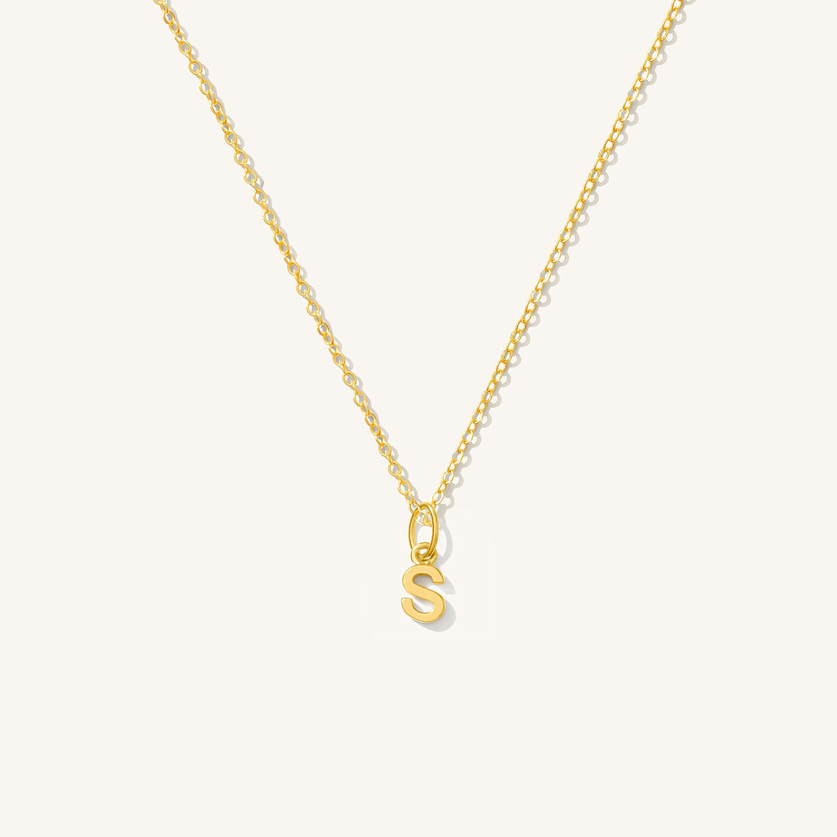 Tiny Hanging Initial Necklace