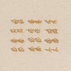 Zodiac Screwback Stud Earrings