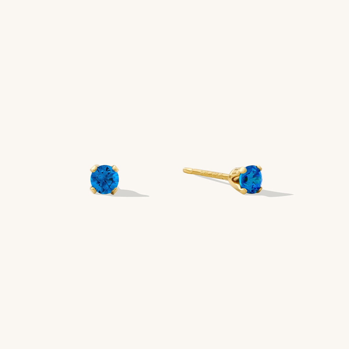 Dainty CZ Birthstone Stud Earrings