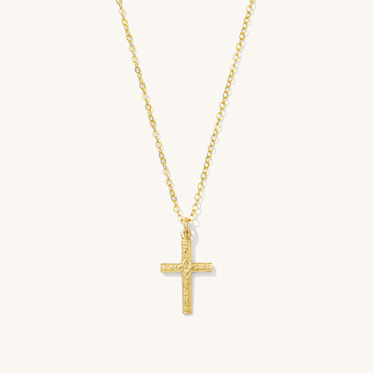 Dainty Floral Cross Necklace