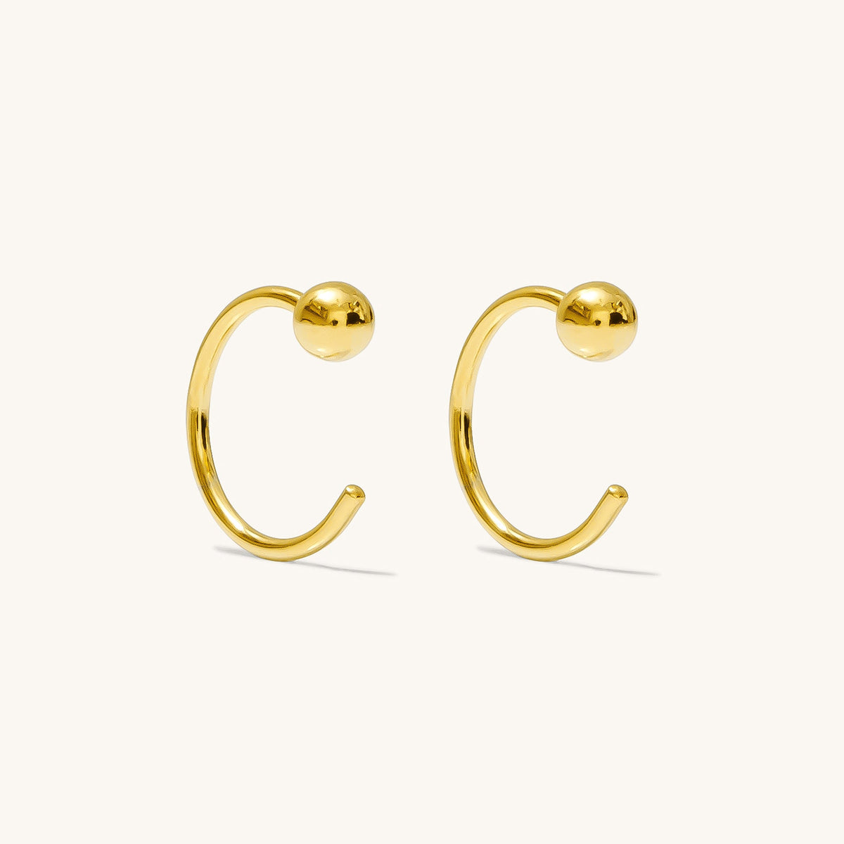 Ball Claw Hoop Earring