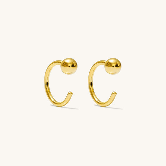 Ball Claw Hoop Earring