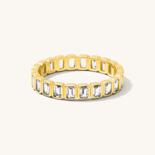 Emerald Cut Eternity Band Ring