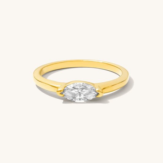 Marquise Moissanite Pinky Ring