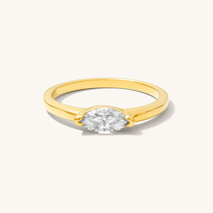 Marquise Moissanite Pinky Ring