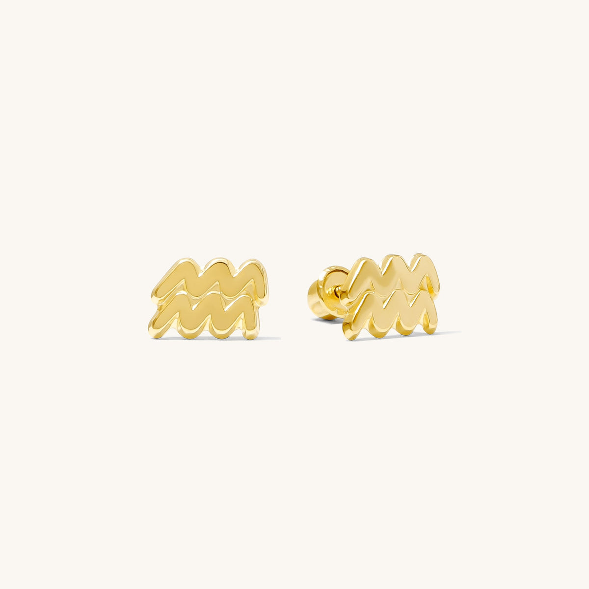 Zodiac Screwback Stud Earrings