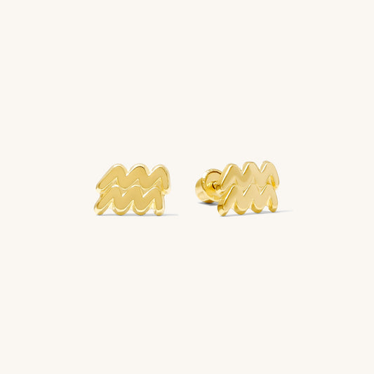 Zodiac Screwback Stud Earrings