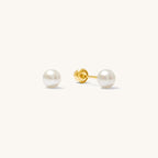 Pearl Screwback Stud Earrings