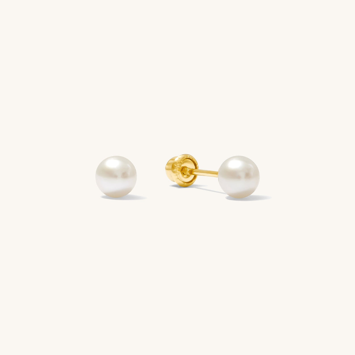 Pearl Screwback Stud Earrings