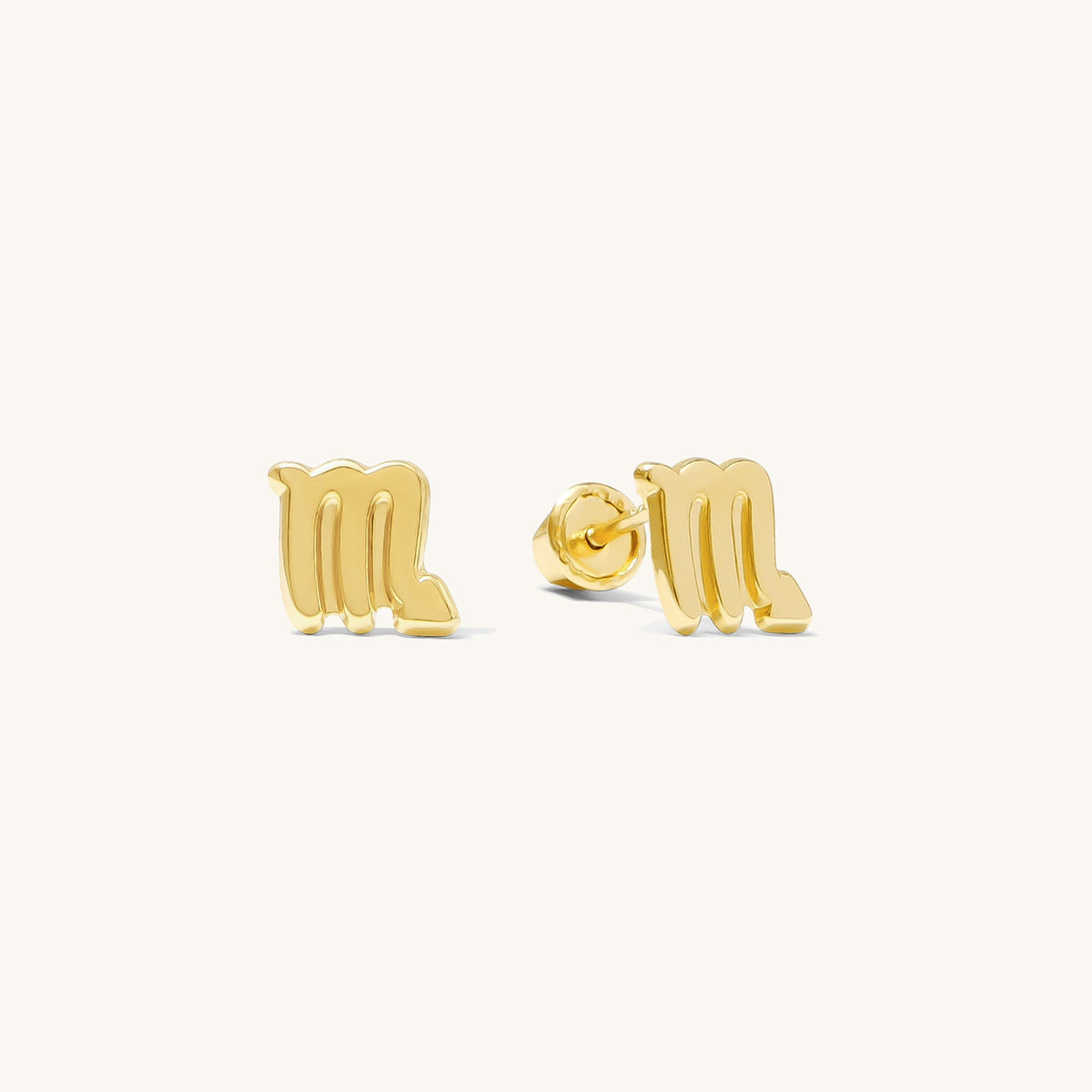 Zodiac Screwback Stud Earrings
