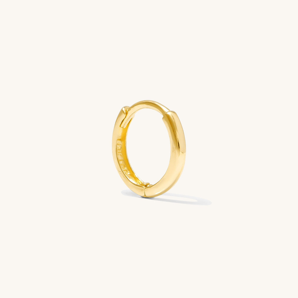 Tiny Huggie Hoop Earrings - 14k Solid Gold