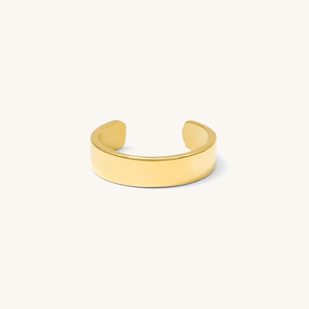 Dainty Flat Ear Cuff - 14k Solid Gold