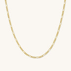 Dainty Figaro Chain Necklace - 14k Solid Gold (PRE-ORDER)