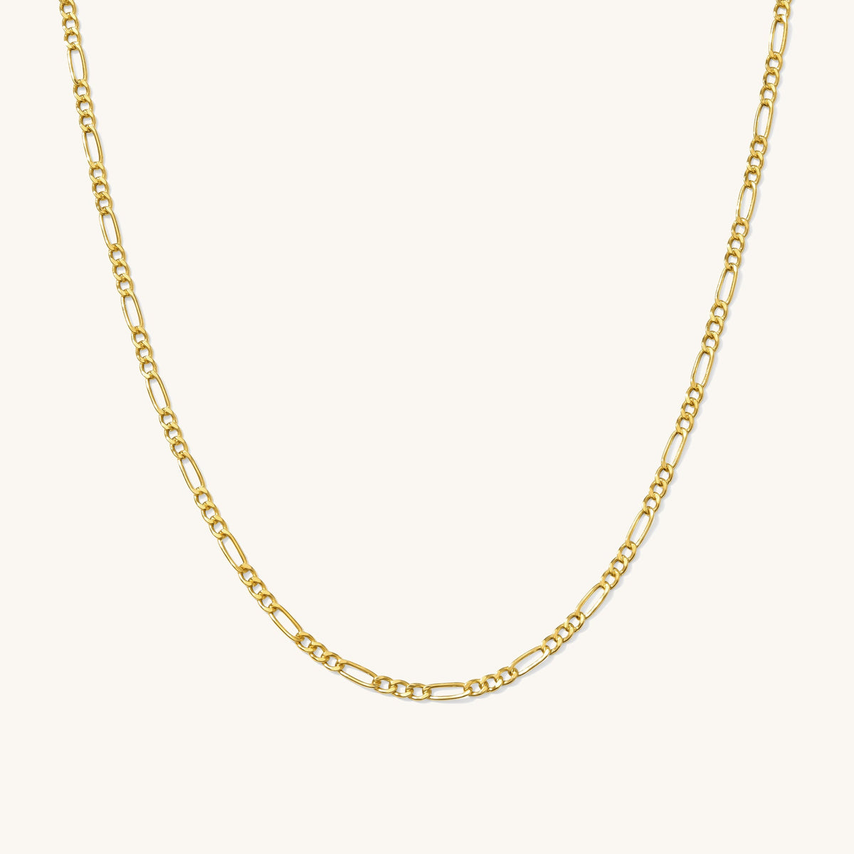Dainty Figaro Chain Necklace - 14k Solid Gold (PRE-ORDER)