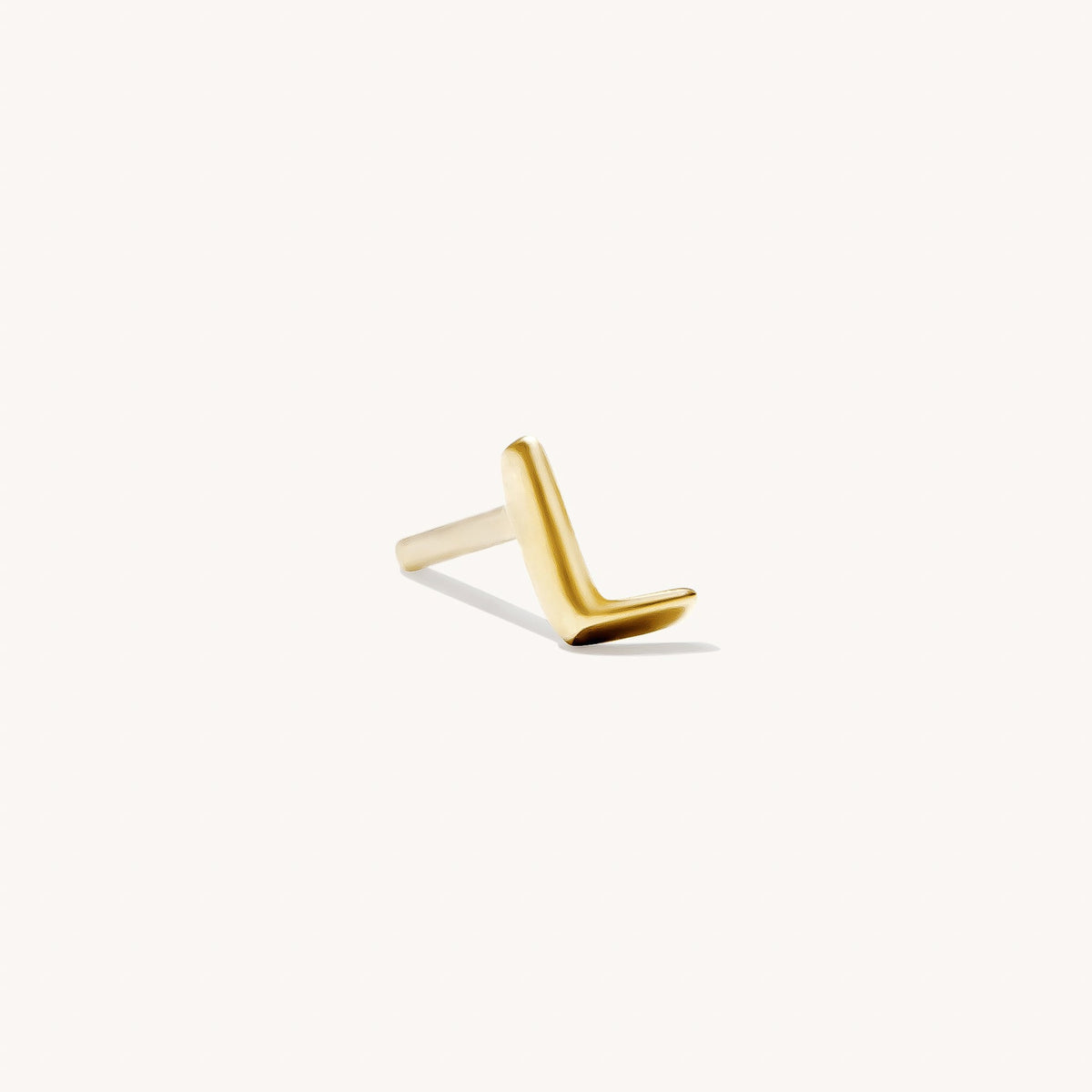 Tiny Initial Stud Earring (Single)