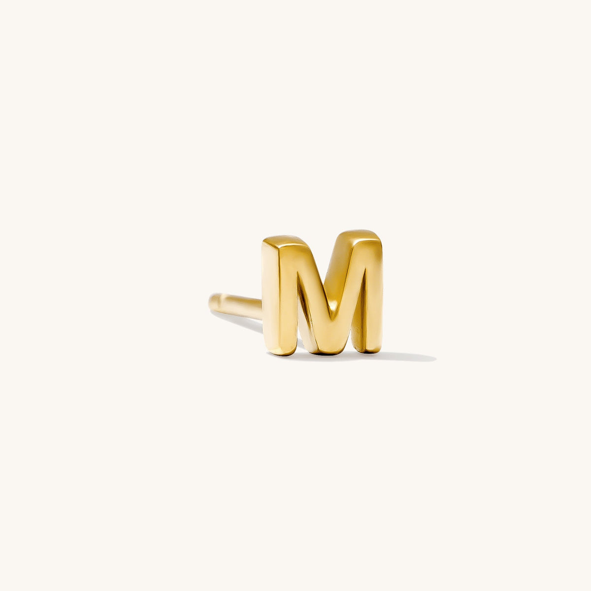 Tiny Initial Stud Earring (Single)