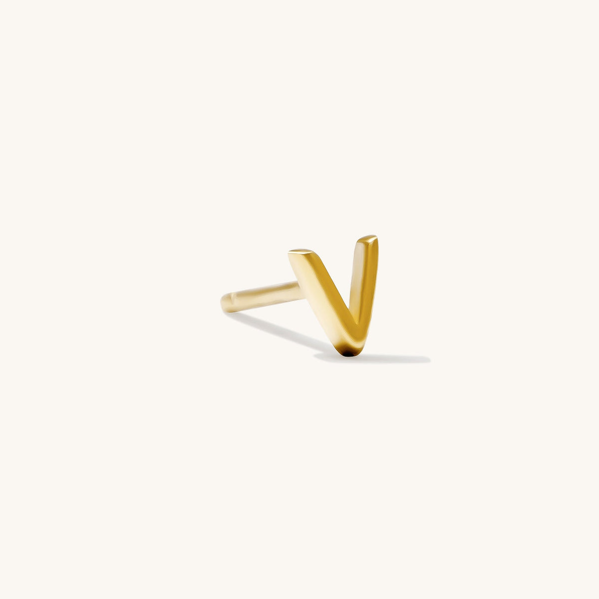 Tiny Initial Stud Earring (Single)