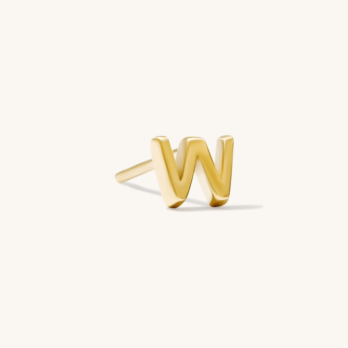 Tiny Initial Stud Earring (Single)