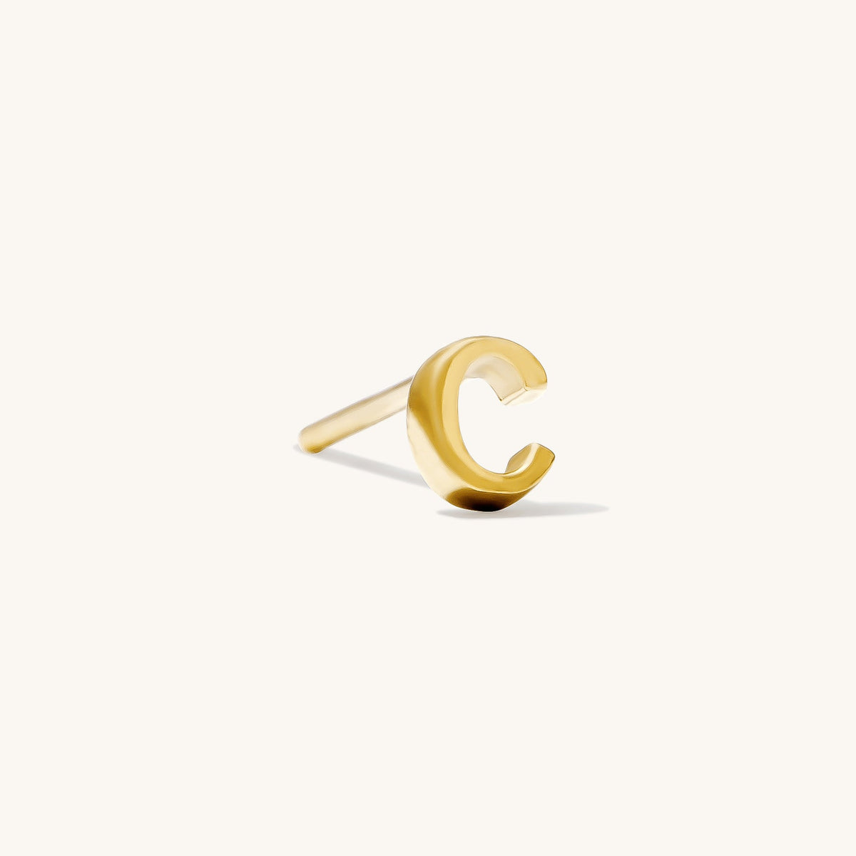 Tiny Initial Stud Earring (Single)