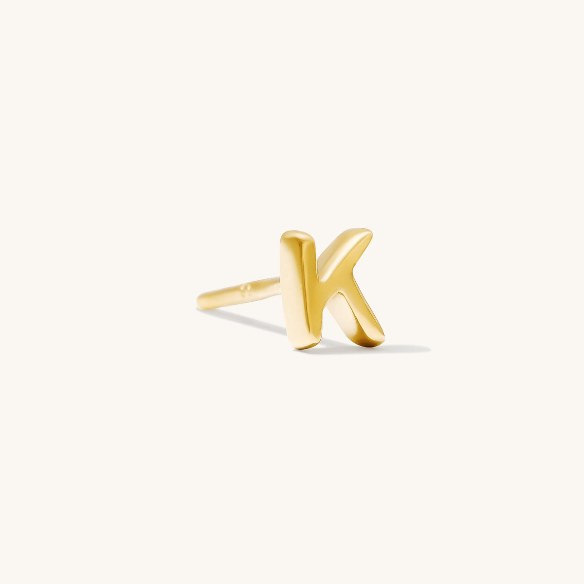 Tiny Initial Stud Earring (Single)