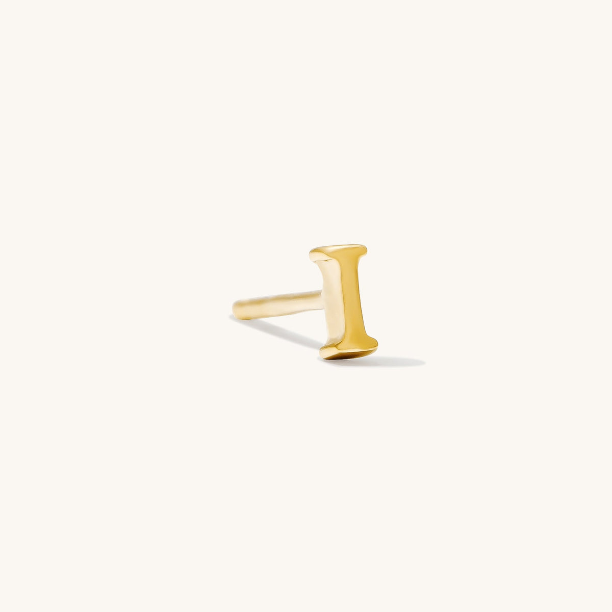 Tiny Initial Stud Earring (Single)
