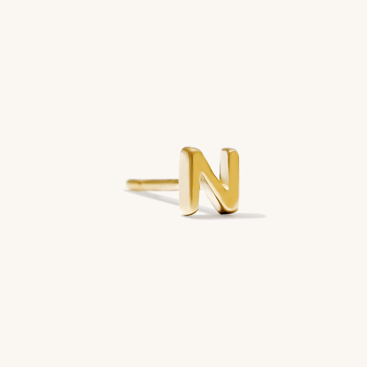 Tiny Initial Stud Earring (Single)