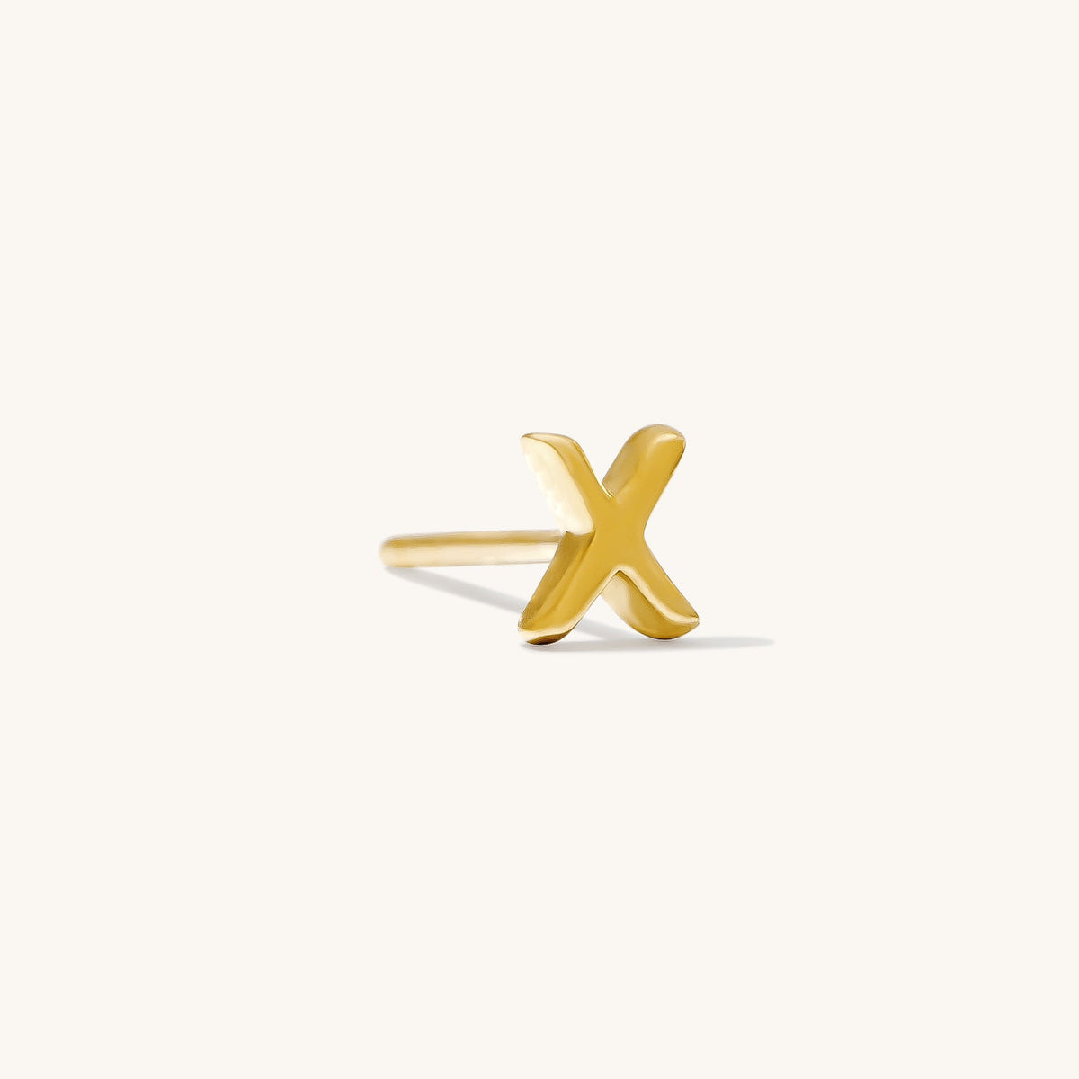 Tiny Initial Stud Earring (Single)