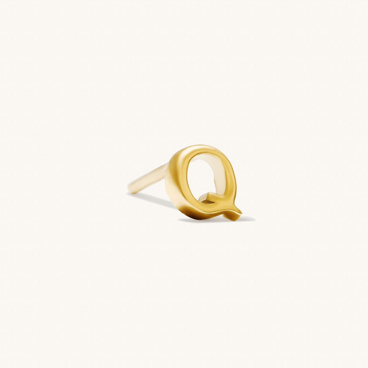 Tiny Initial Stud Earring (Single)