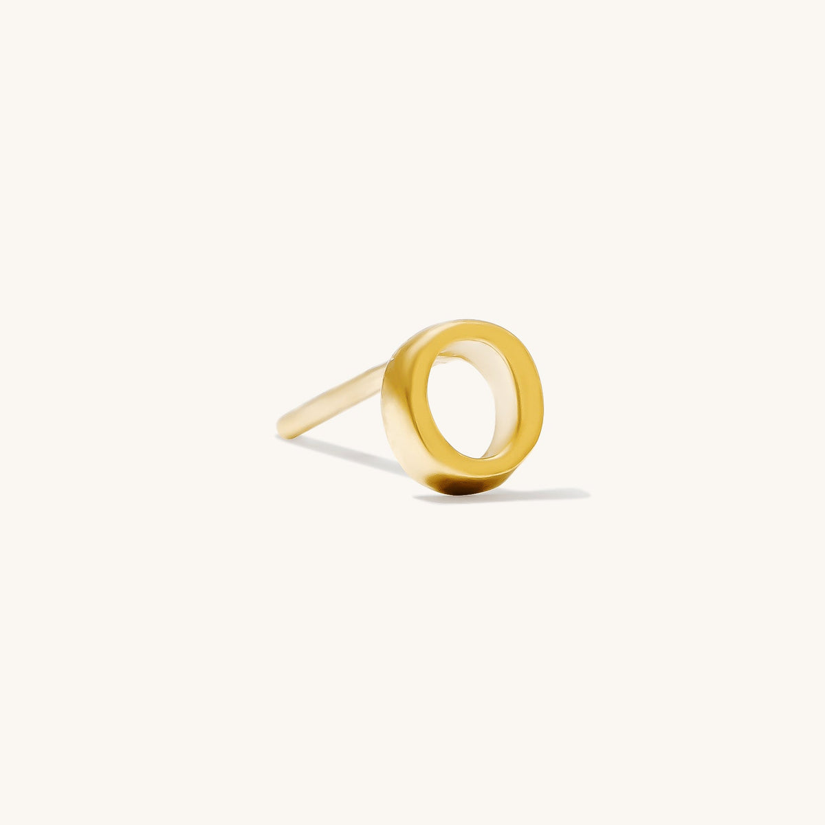 Tiny Initial Stud Earring (Single)